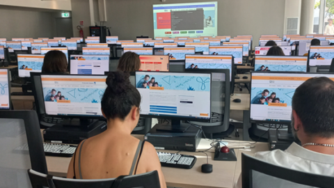 student's test in digital piazza